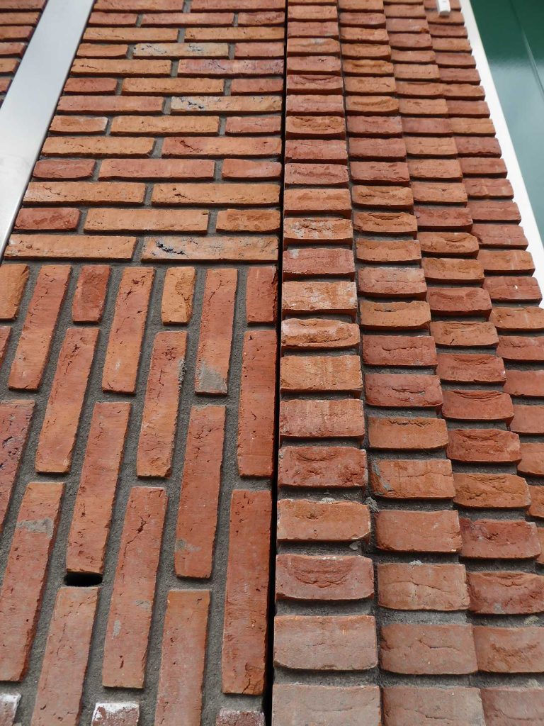 Havenbuurt Zaandam verschillende lagen bijzonder gemetseld metselwerk