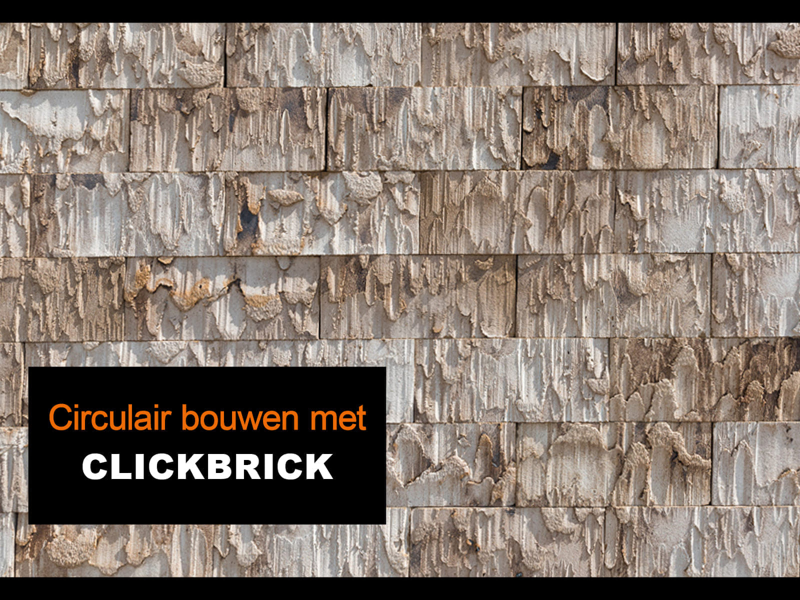 Detail van een muur met ClickBrick