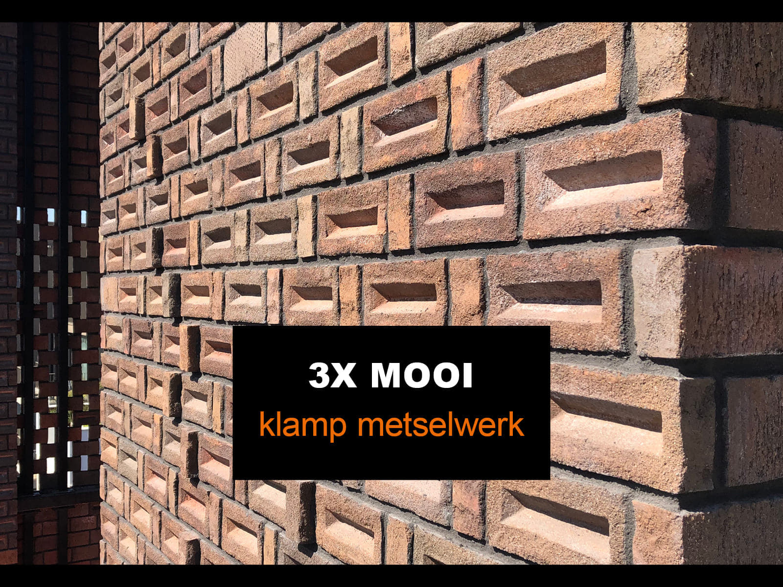 muur met klamp metselwerk