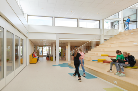 Smalle baksteen gebouw renovatie basisschool Putten - Rob Moritz - 19 het atelier architecten