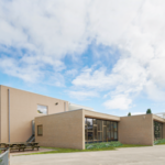 Smalle baksteen zijaanzicht renovatie basisschool Putten - Rob Moritz - 19 het atelier architecten