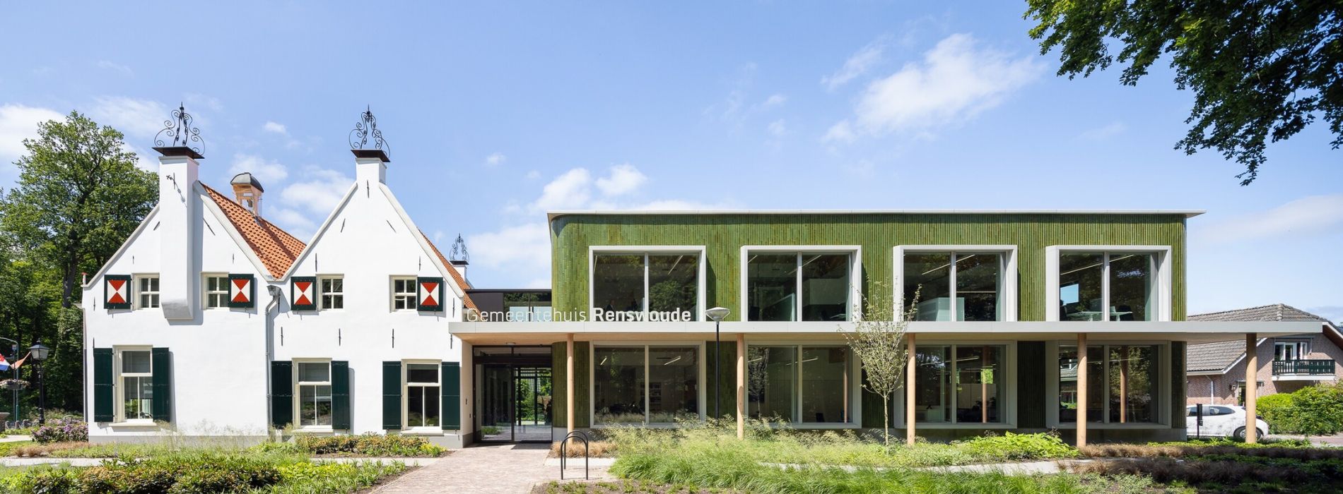 Gemeentehuis Renswoude - circulair A-Brick gevelsysteem - Waste glaze - Monument eren met A-Brick - van binnen naar buiten - Aberson