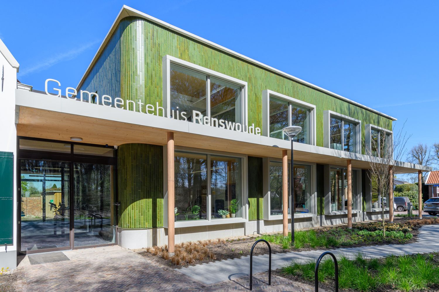 Gemeentehuis Renswoude circulair A Brick gevelsysteem Waste glaze nieuwe aanbouw Aberson