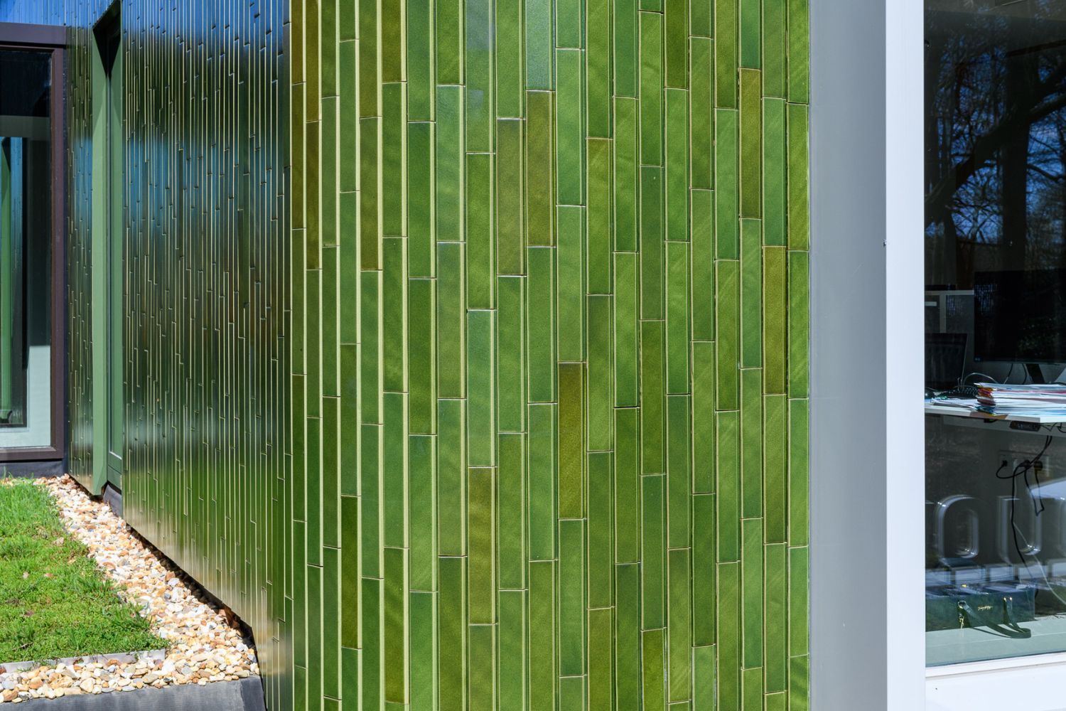 Gemeentehuis Renswoude circulair A Brick gevelsysteem Waste glaze nieuwe aanbouw ronde hoeken Aberso