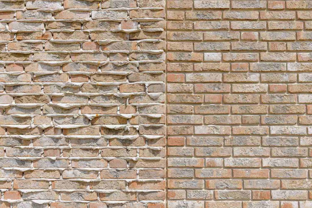 Esdal college Borger blubbervoeg en gewone voeg gevelstenen en mortel Aberson